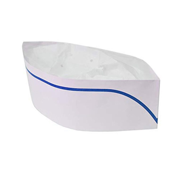 GREENS Paper Forage Hat Plain White with Blue Stripes - Greens ...